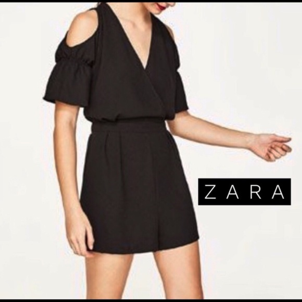 Zara‎ Collection Black Romper Size XS